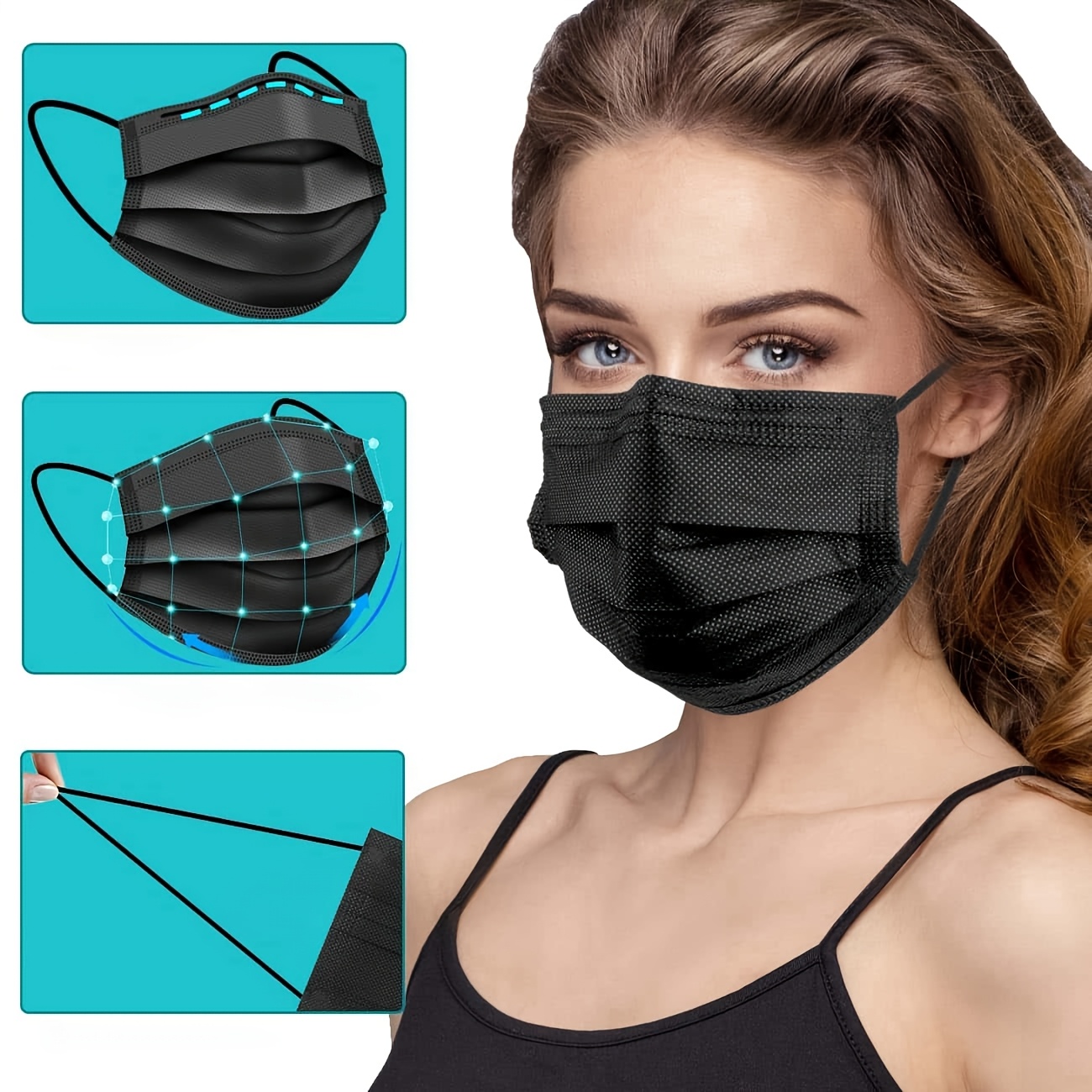 200 stuks dikke zwarte wegwerp - Surgical Mask recensie en prijs